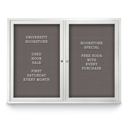 United Visual Products Indoor Enclosed Combo Board, 42"x32", Bronze Frame/Black Porc & Pearl UVCB4232BZ-BLKPORC-PEARL